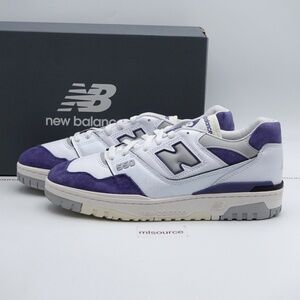 NEW Size 9.5 Men's New Balance 550 Leather Sneakers BB550BWG White/Dream State